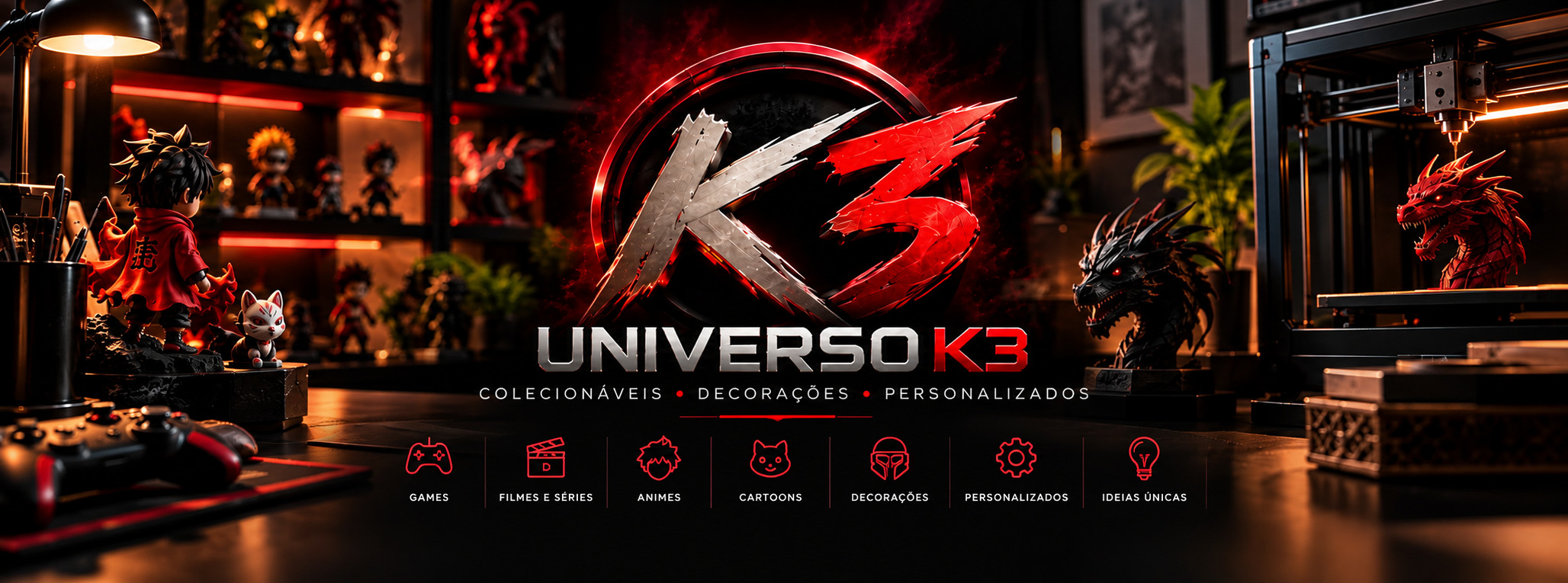 UniversoK3: colecionáveis, decorações e personalizados